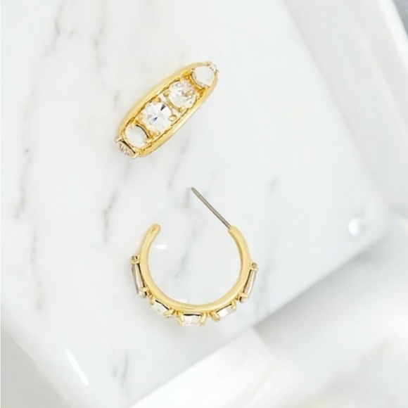 J. Crew Jewelry - 🆕J.Crew Crystal Hoop Earrings